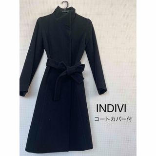 インディヴィ(INDIVI)の☆お値下げ☆INDIVI  アンゴラウールコート　膝下丈　7号(ロングコート)