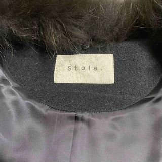 Stola. - 超美品❣️Stola. ファー付き ノーカラーロングコート ...