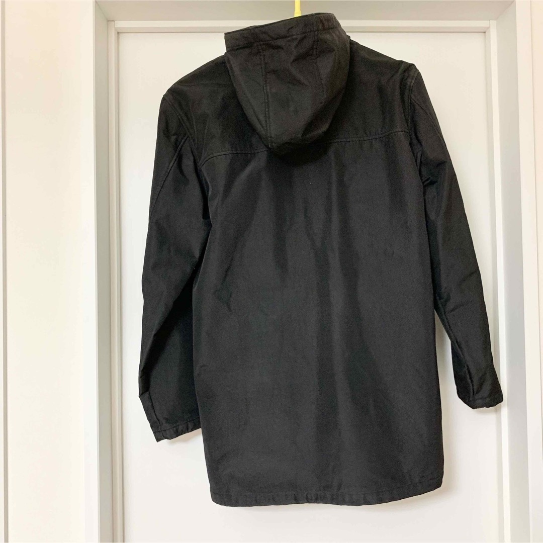 匿名配送　フードミドルコート　ブラック メンズのジャケット/アウター(マウンテンパーカー)の商品写真