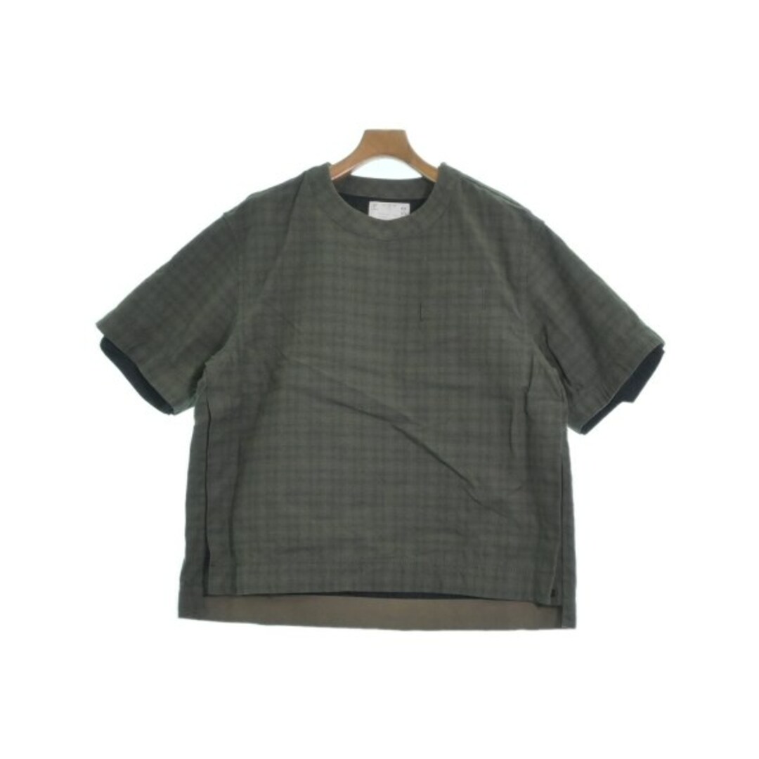 sacai(サカイ)のsacai サカイ カジュアルシャツ 2(M位) カーキxエンジ(チェック) 【古着】【中古】 メンズのトップス(シャツ)の商品写真