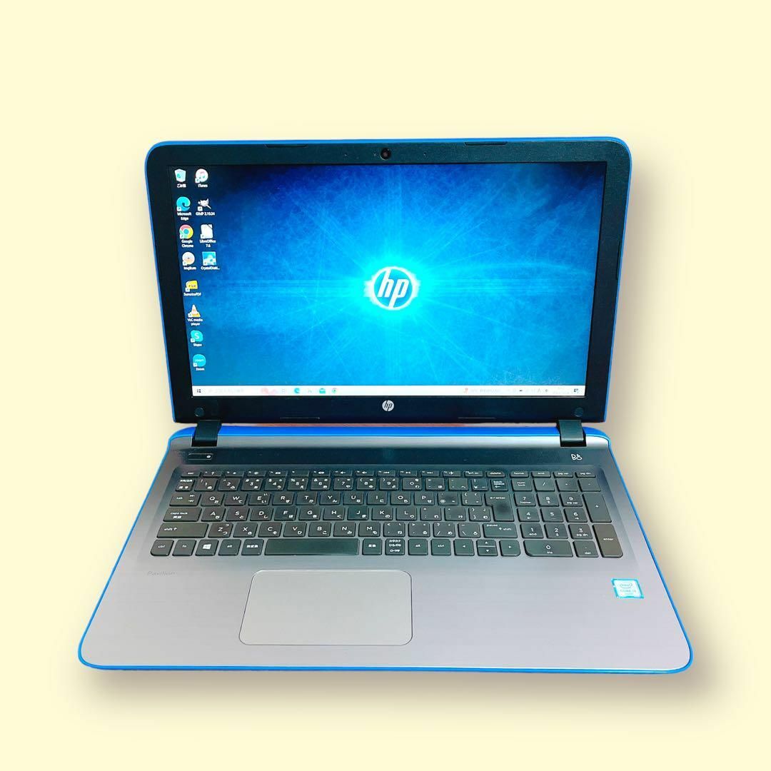 HP - レアカラー⭐️SSD⭐️HP ⭐️カメラ付き⭐️青ノートパソコンの