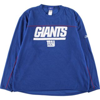 リーボック(Reebok)の古着 リーボック Reebok NFL NEWYORK GIANTS ニューヨークジャイアンツ フリーススウェットシャツ トレーナー メンズXL /eaa385702(スウェット)