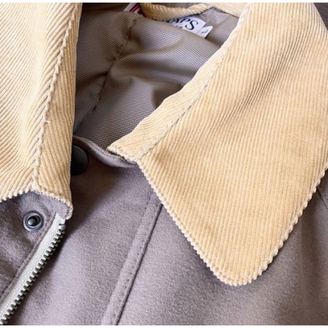 CHAPS(チャップス)の美品　CHAPS EST.1978 襟コーデュロイ　中綿入りハーフコート メンズのジャケット/アウター(ステンカラーコート)の商品写真