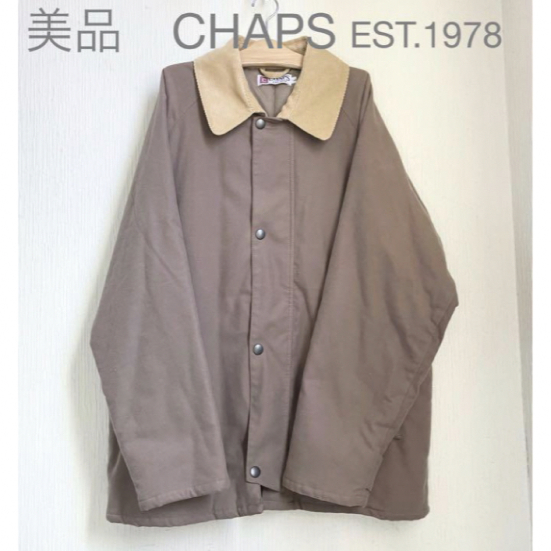 CHAPS(チャップス)の美品　CHAPS EST.1978 襟コーデュロイ　中綿入りハーフコート メンズのジャケット/アウター(ステンカラーコート)の商品写真