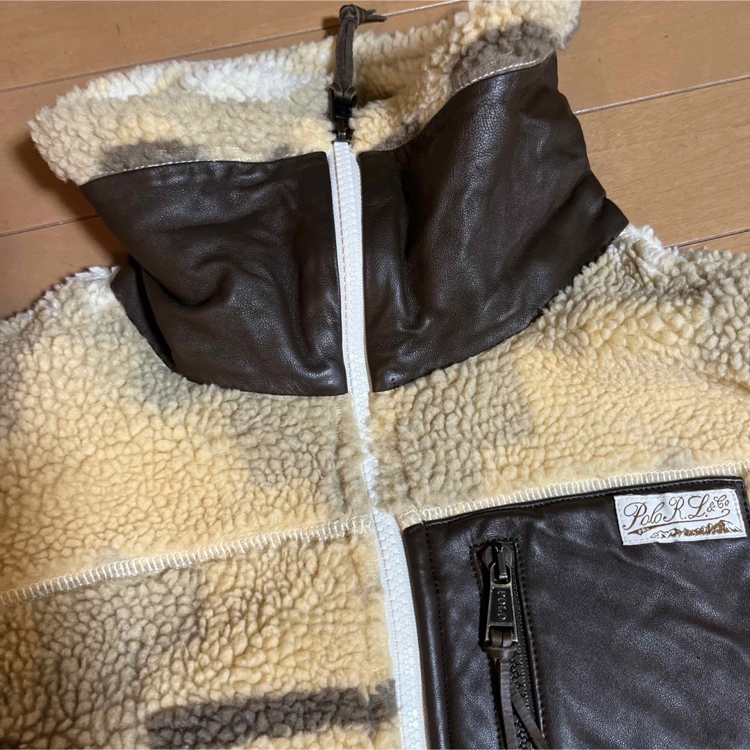 ラルフローレン レザーコンビ シェルパ ボアアウター