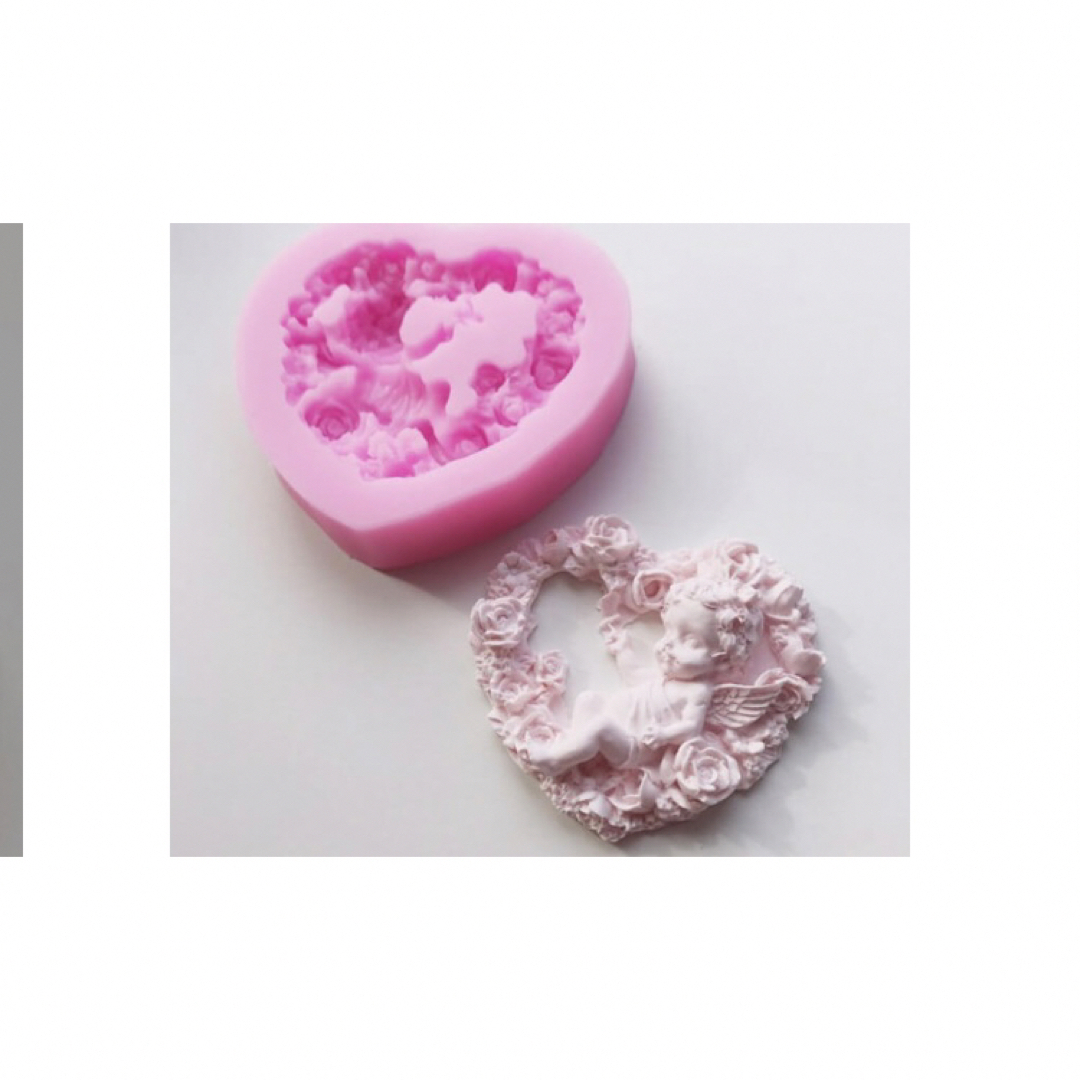 天使ハートシリコンモールド ハンドメイドの素材/材料(各種パーツ)の商品写真