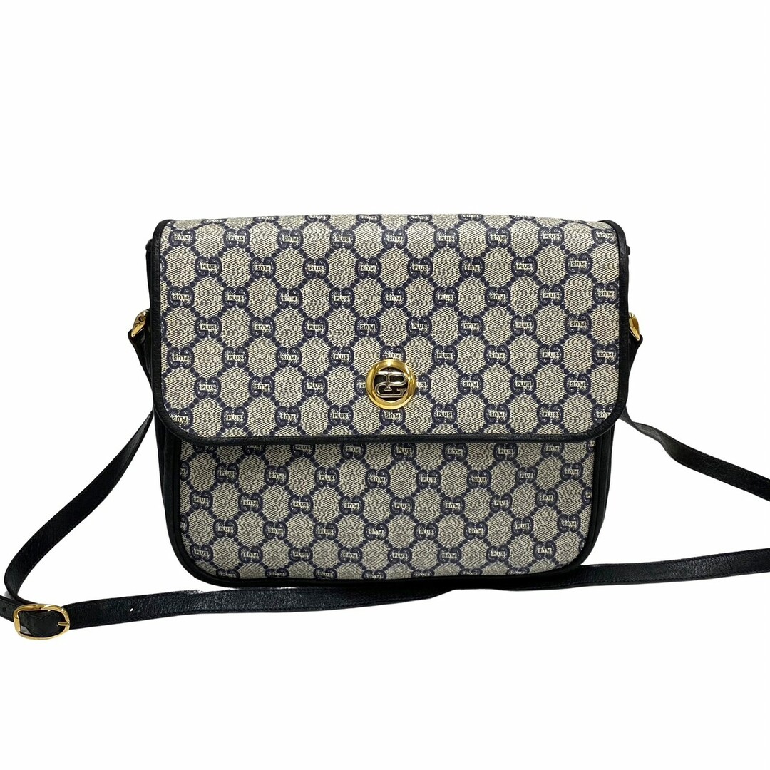 Gucci - 極 美品 保存箱付 GUCCI グッチ グッチプラス ロゴ 柄 金具 ...