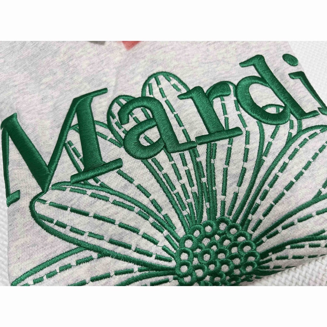 Mardi Mercredi マルディメクルディパーカー 刺繍ロゴ グリーン