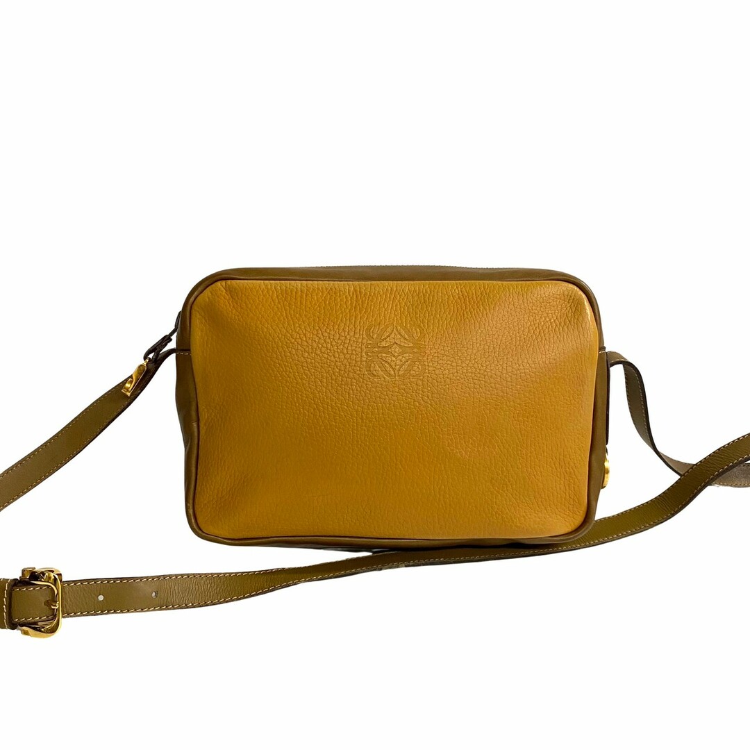 ★［2474］美品　＊LOEWE　ロエベ＊　レザー　ハンドバック　茶0…不良ジャンク品