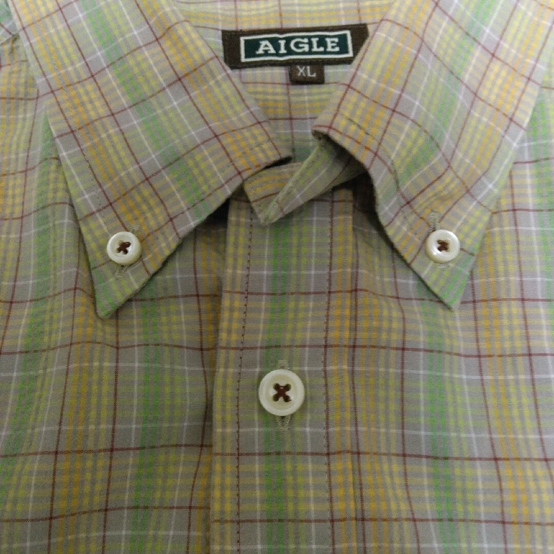 AIGLE(エーグル)の大きめXL AIGLE ボタンダウン チェック柄 長袖シャツ メンズのトップス(シャツ)の商品写真