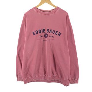 エディーバウアー(Eddie Bauer)の古着 90年代 エディーバウアー Eddie Bauer プリントスウェットシャツ トレーナー カナダ製 メンズXL ヴィンテージ /eaa384584(スウェット)