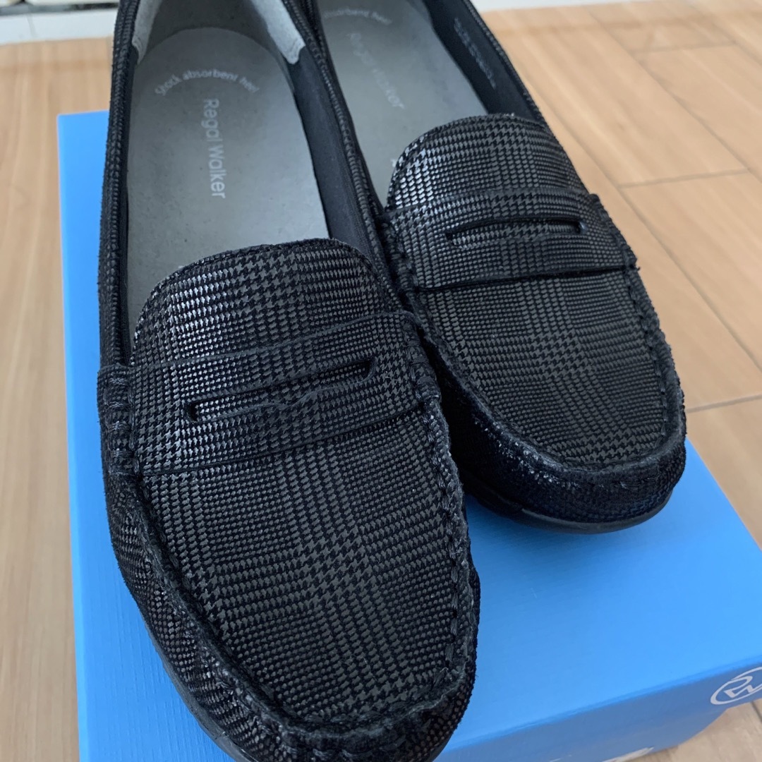 美品 リーガルウォーカー 黒 チェック 24EEE-