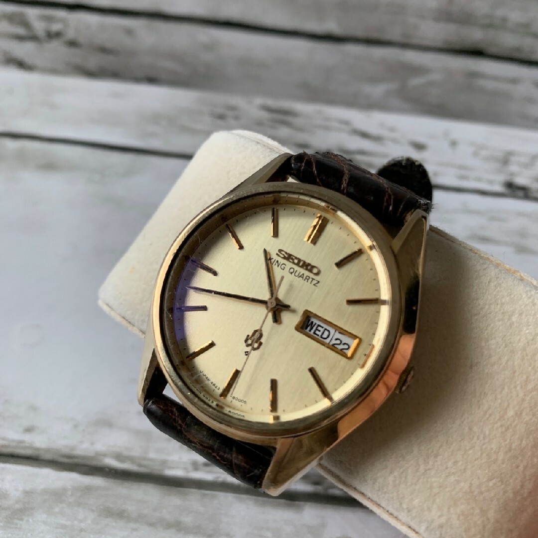 超希少 SEIKO KING QUARTZ CAP GOLD 4823-8000