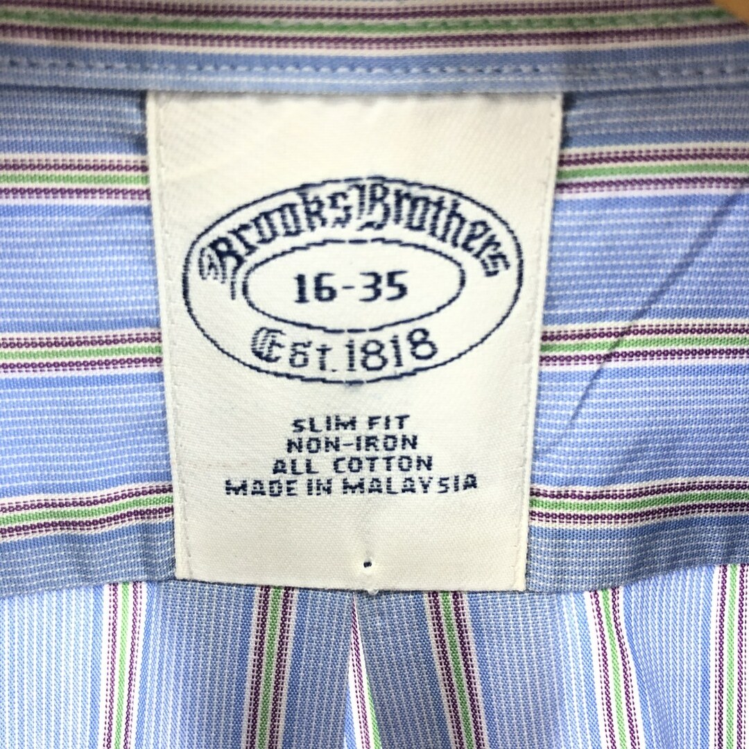 ブルックスブラザーズ Brooks Brothers Est.1818 ストライプ柄 長袖 コットンストライプシャツ メンズL /eaa377553