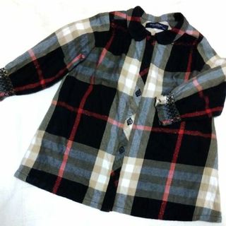 バーバリー(BURBERRY)の90　BURBERRY LONDON　カシミア混のチェックワンピース(ワンピース)