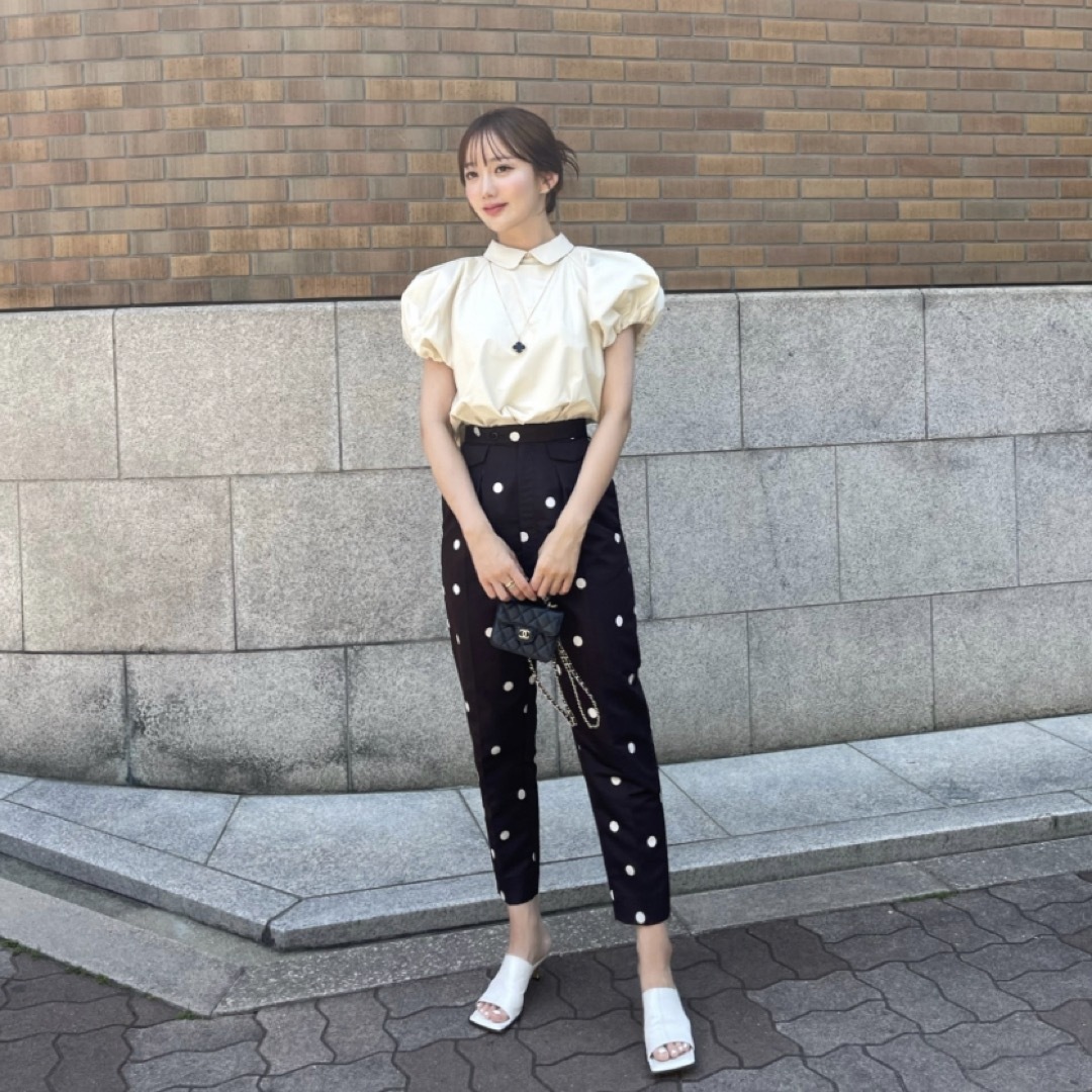 新品 HYEON hyeon carrot pants dot blackの通販 by ppiiiii's shop