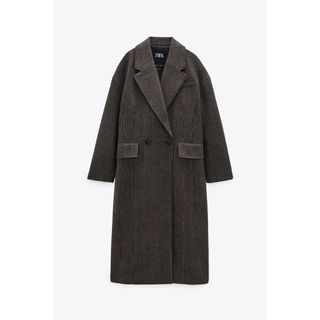 ザラ(ZARA)のZARA ウールミックス ハウンドトゥースコート(ロングコート)