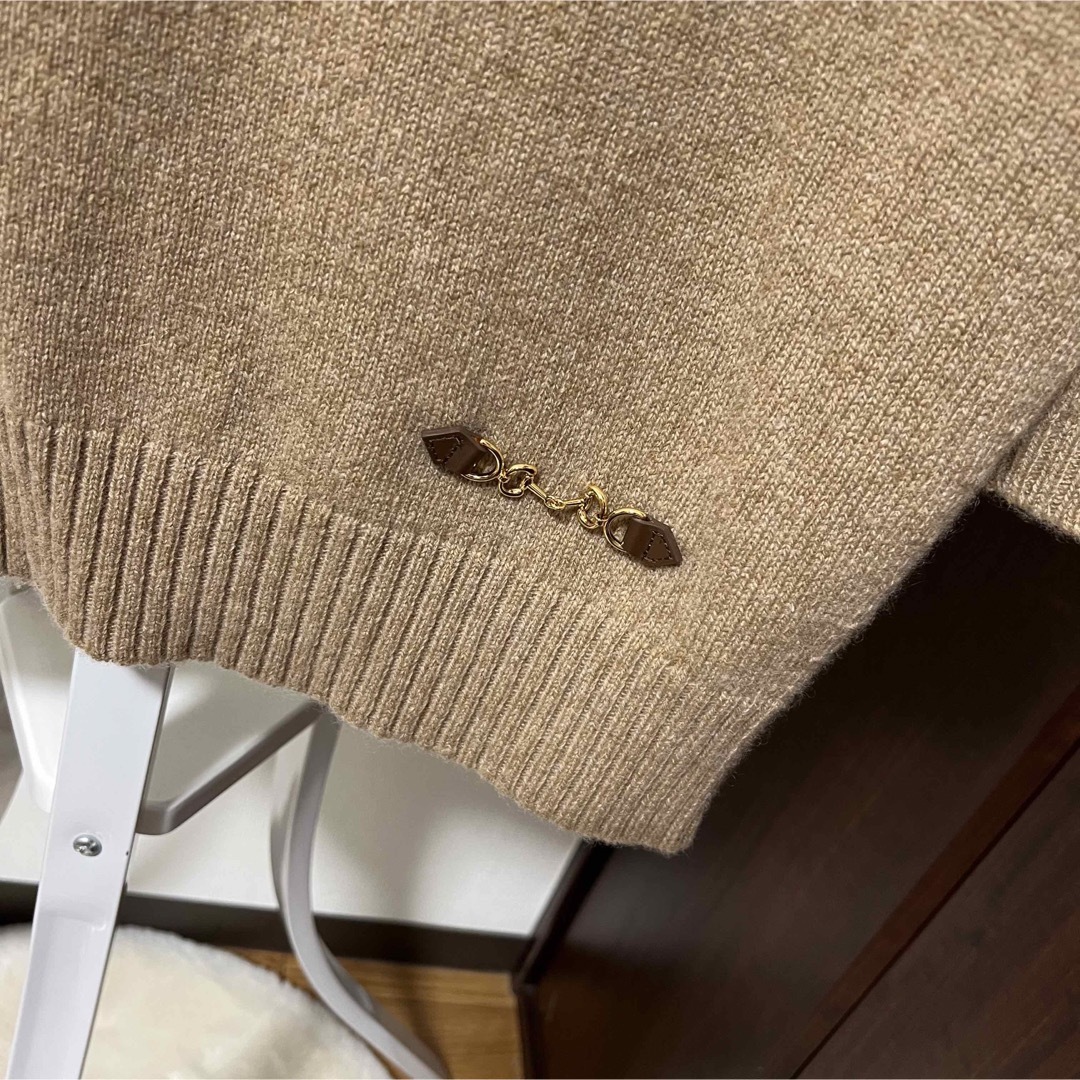 Gucci(グッチ)のGUCCI グッチ セーター 半袖 ブラウン ホースビット カシミア  レディースのトップス(ニット/セーター)の商品写真