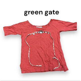 green gete　グリーンゲイト　半袖　tシャツ　赤(Tシャツ(半袖/袖なし))