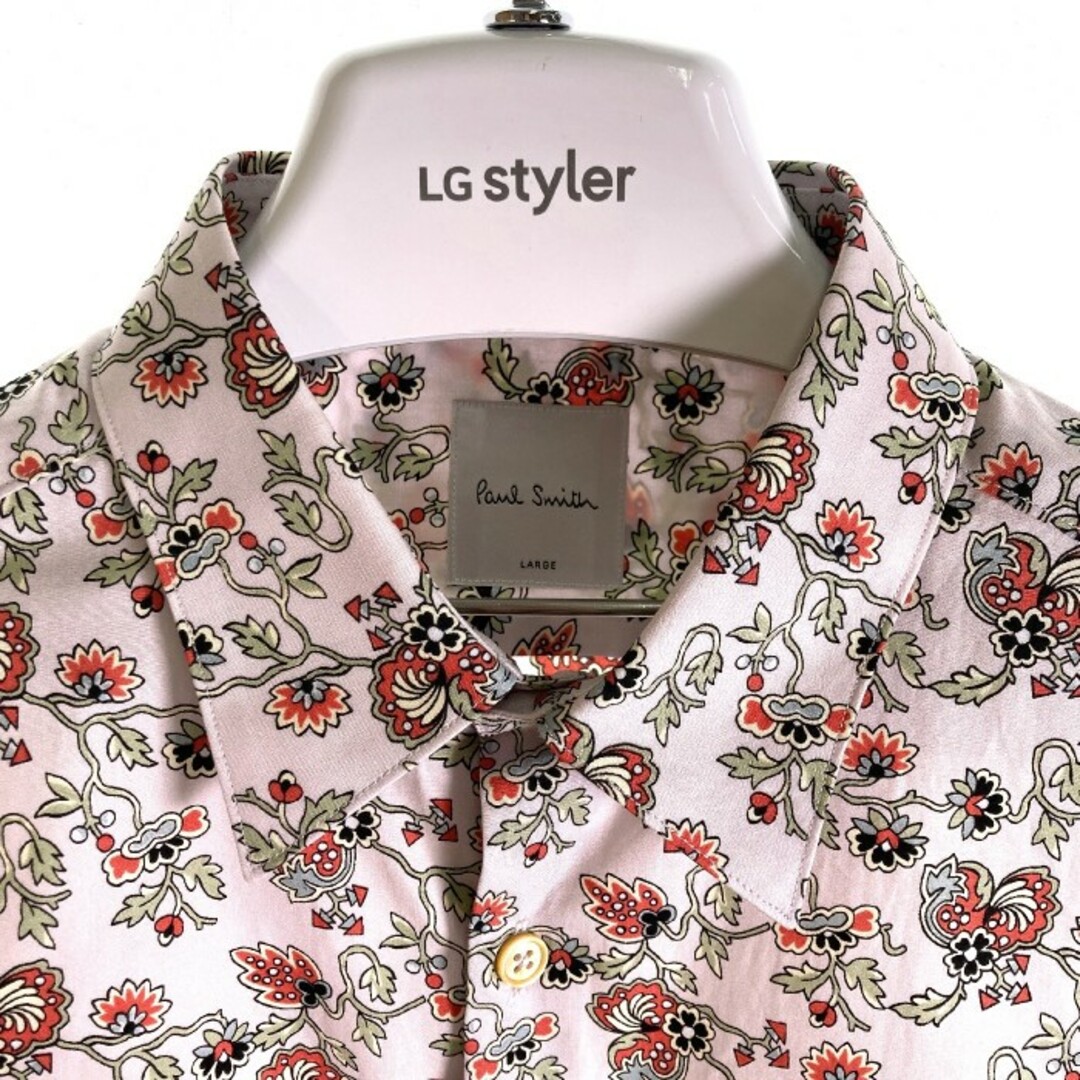 Paul Smith(ポールスミス)の★PAUL SMITH ポールスミス 2016 LOGAN FLORAL PRINT SHIRTS シャツ 長袖 総柄  白 ホワイト ピンク PF-CR-52458 sizeL メンズのトップス(シャツ)の商品写真