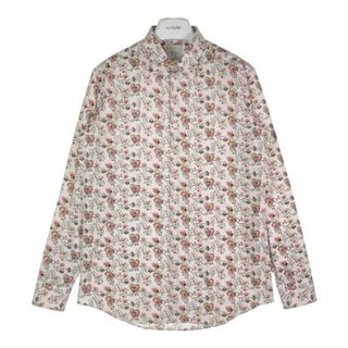 ポールスミス(Paul Smith)の★PAUL SMITH ポールスミス 2016 LOGAN FLORAL PRINT SHIRTS シャツ 長袖 総柄  白 ホワイト ピンク PF-CR-52458 sizeL(シャツ)