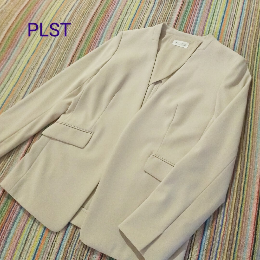 PLST(プラステ)の『PLST 』レディースジャケット クリームベージュ レディースのジャケット/アウター(ノーカラージャケット)の商品写真