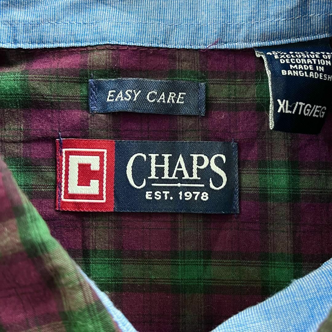 CHAPS　チャップス　チェックシャツ　ボタンダウンシャツ　　XL 8