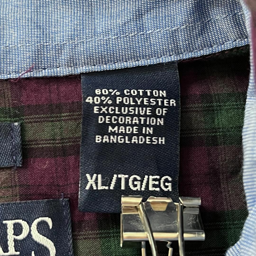 CHAPS　チャップス　チェックシャツ　ボタンダウンシャツ　　XL 9