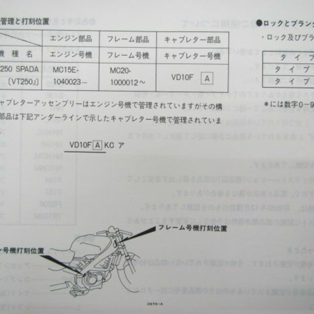 VT250スパーダ パーツリスト 1版 ホンダ 正規 バイク 整備書 MC20-100 KY6 cR 車検 パーツカタログ 整備書:12128561