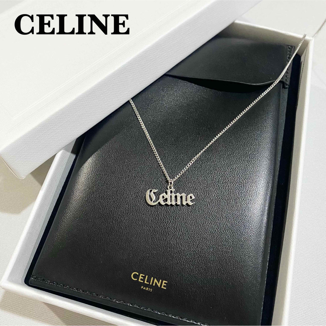 新品未使用 CELINE セリーヌ ゴシックロゴ ネックレス