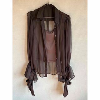 アメリヴィンテージ(Ameri VINTAGE)の〝美品〟Ameri Vintage  シアーシャツ(シャツ/ブラウス(長袖/七分))