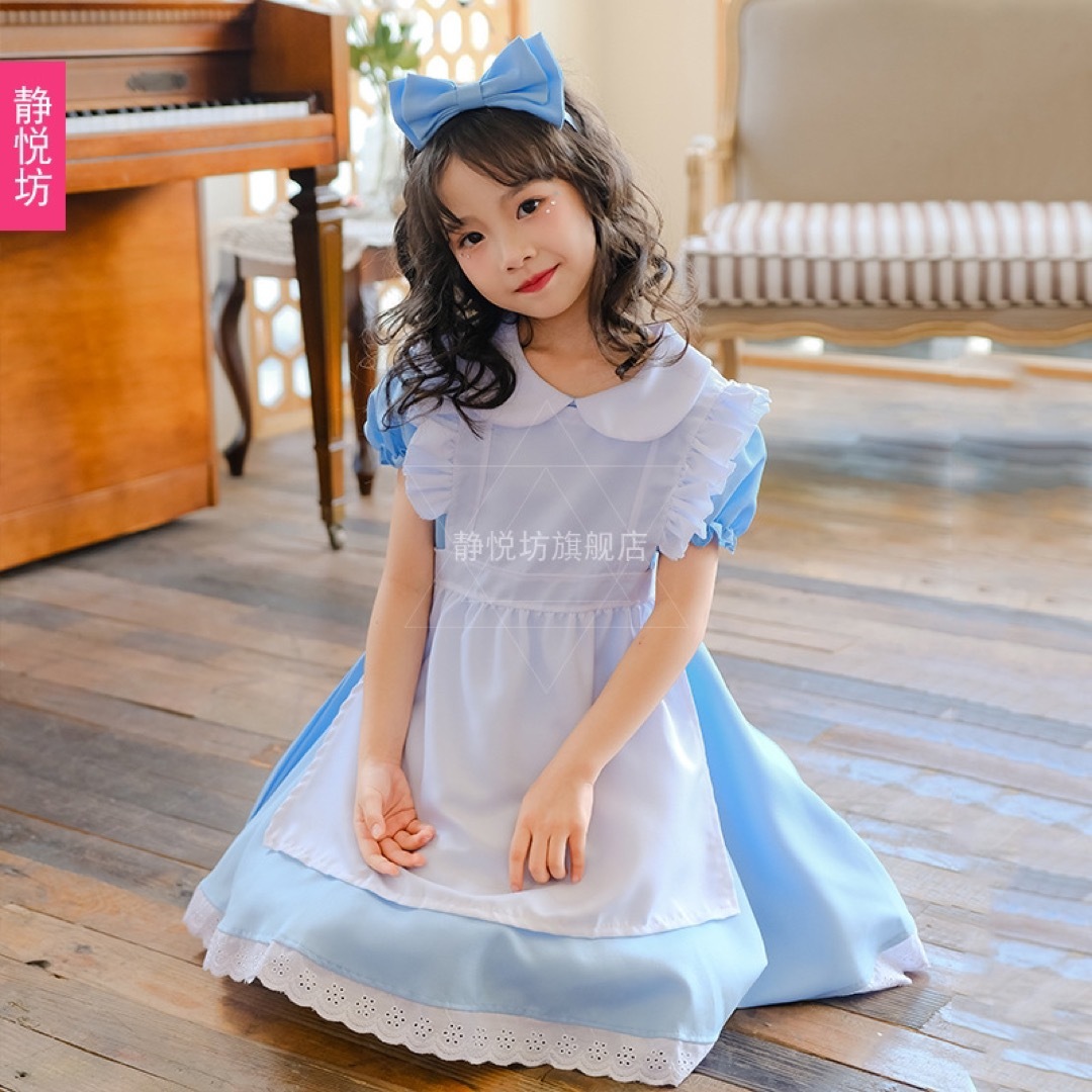 140  アリス ドレス ワンピース ディズニー ハロウィン プリンセスドレス キッズ/ベビー/マタニティのキッズ服女の子用(90cm~)(ワンピース)の商品写真