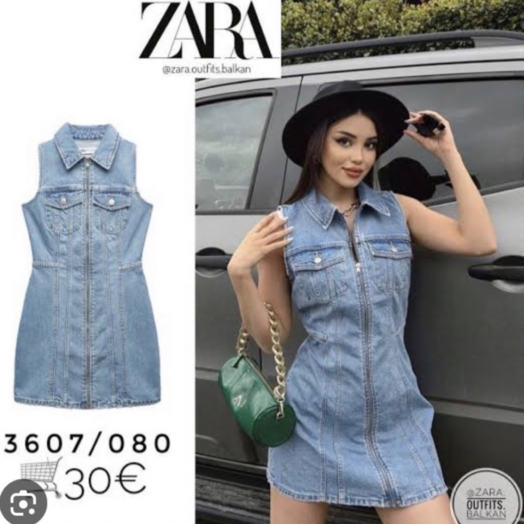 ZARA(ザラ)のTRF デニムワンピース レディースのワンピース(ミニワンピース)の商品写真