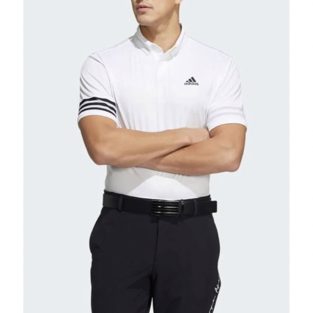 送料無料 新品 adidas エンボスプリント 半袖ボタンダウンシャツ 2XL