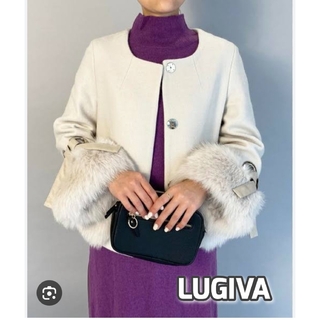 LUGIVA ルギヴァ シャギーフラノフォックスファージャケットの通販｜ラクマ