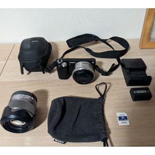 SONY NEX-5Tダブルズームレンズキット  専用革ケース付き