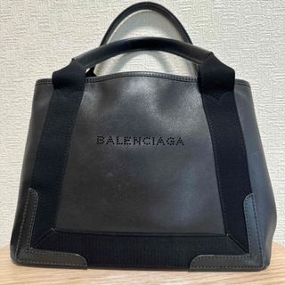 バレンシアガバッグ(BALENCIAGA BAG)のバレンシアガ　レザーネイビーカバS  ブラック(トートバッグ)