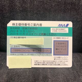 ANA株主優待　4枚　2022年11月30日迄にご搭乗下さい　新品未使用