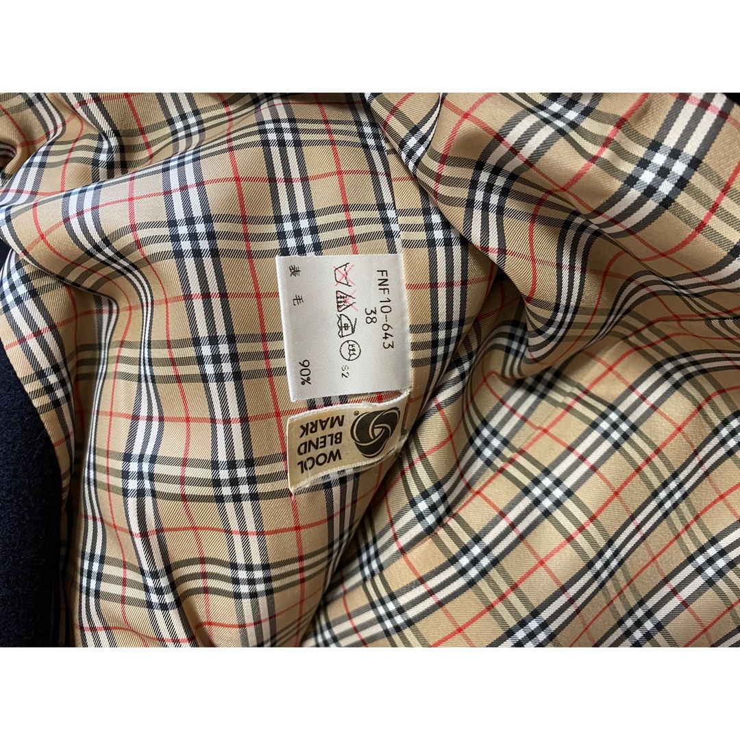 BURBERRY BLUE LABEL(バーバリーブルーレーベル)のバーバリーブルーレーベル ピーコート コート ダブル ネイビー レディースのジャケット/アウター(ピーコート)の商品写真