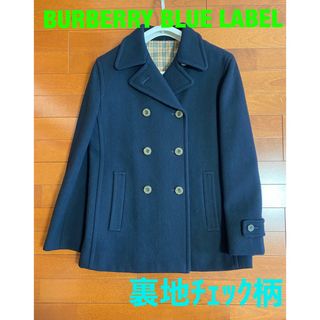 バーバリーブルーレーベル(BURBERRY BLUE LABEL)のバーバリーブルーレーベル ピーコート コート ダブル ネイビー(ピーコート)