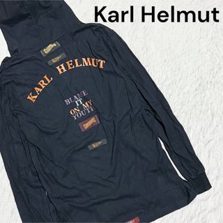 Karl Helmut フライトジャケット（取外しフード付）80年代 花柄裏地