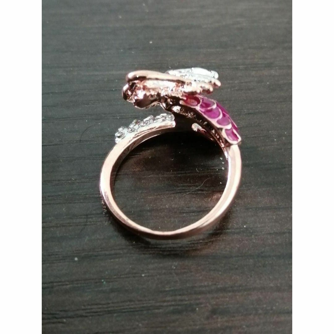 【R139】リング メンズ アクセサリー ピンク ドラゴン 指輪 16号 メンズのアクセサリー(リング(指輪))の商品写真