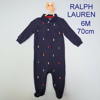 ラルフローレン(Ralph Lauren)のラルフローレン　ベビー　ロンパース　カバーオール　【6m/70cm】(カバーオール)