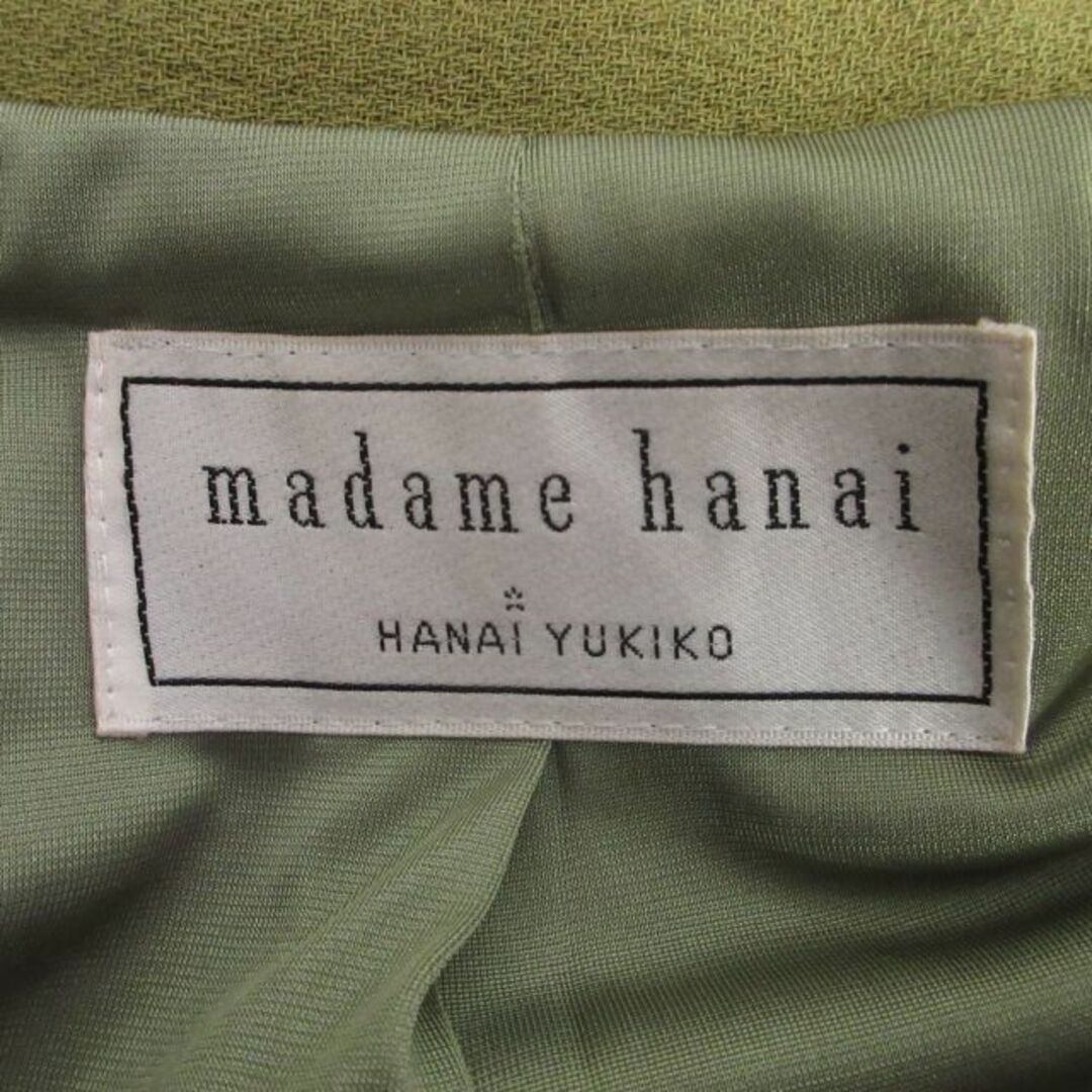 Yukiko Hanai(ユキコハナイ)のユキコハナイ マダム ハナイ  ウールジャケット ブルゾン カーキ系 9号 約S レディースのジャケット/アウター(その他)の商品写真