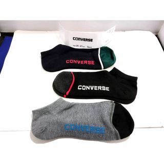 コンバース(CONVERSE)のコ4）黒紺灰）３Ｐ）25-27）福助コンバース★靴下 アンクルソックス13952(ソックス)