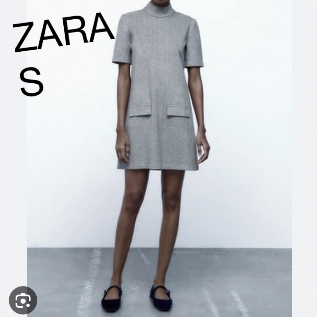 ZARA(ザラ)のポケットハイネックワンピース レディースのワンピース(ミニワンピース)の商品写真