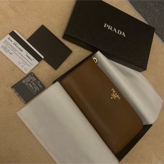 プラダ(PRADA)のPLADA♡正規人気本革長財布♡ブラウン(長財布)