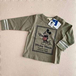 ハッシュアッシュ(HusHush)の新品♡ハッシュアッシュ　ミッキー　長袖Tシャツ　90 ロンT ディズニー(Tシャツ/カットソー)