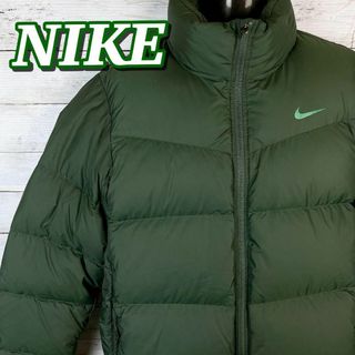 超希少 90s Nike ダウンジャケット ビッグスウォッシュ グリーン