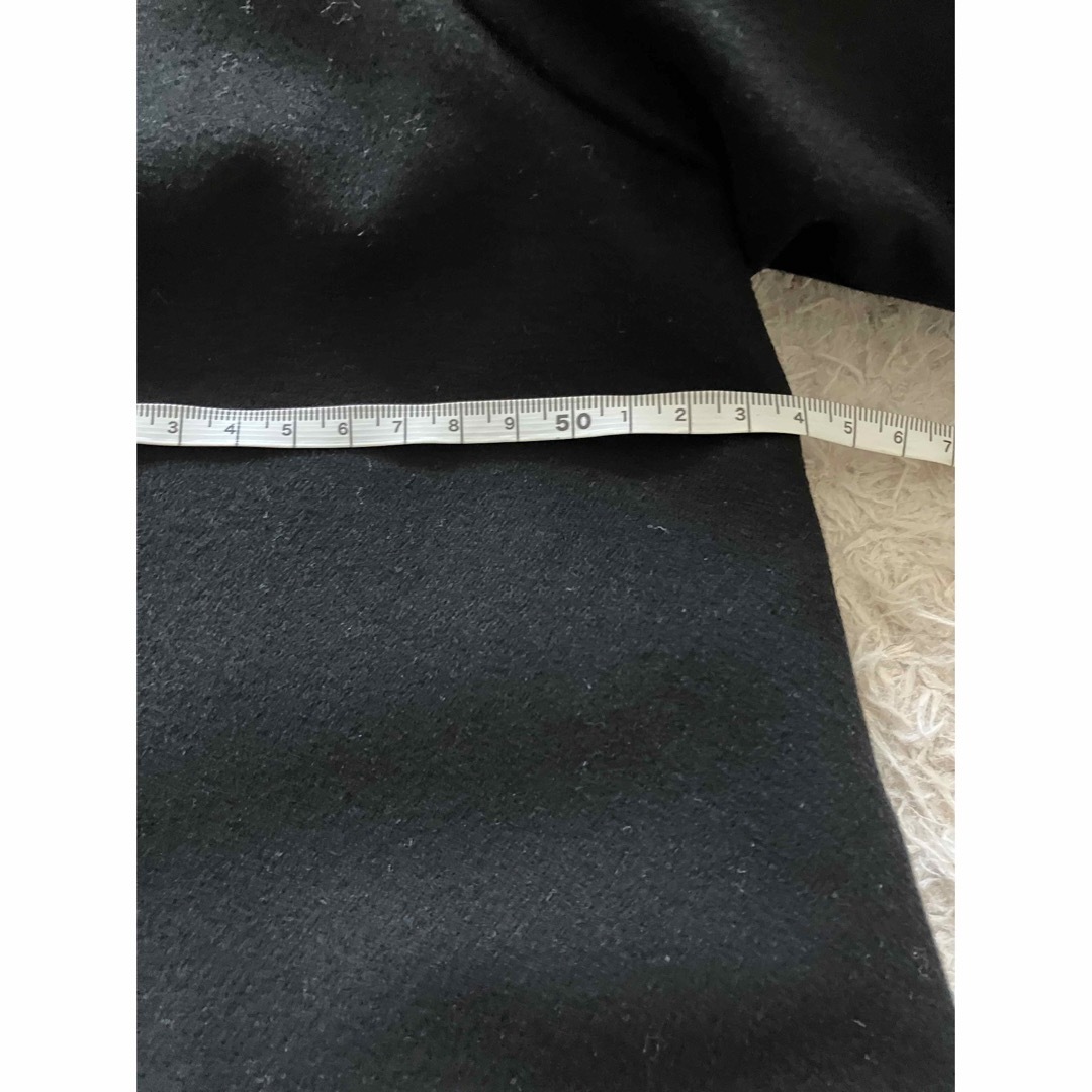 ヨシエイナバ　黒　カシミア混　Pコート レディースのスカート(ロングスカート)の商品写真